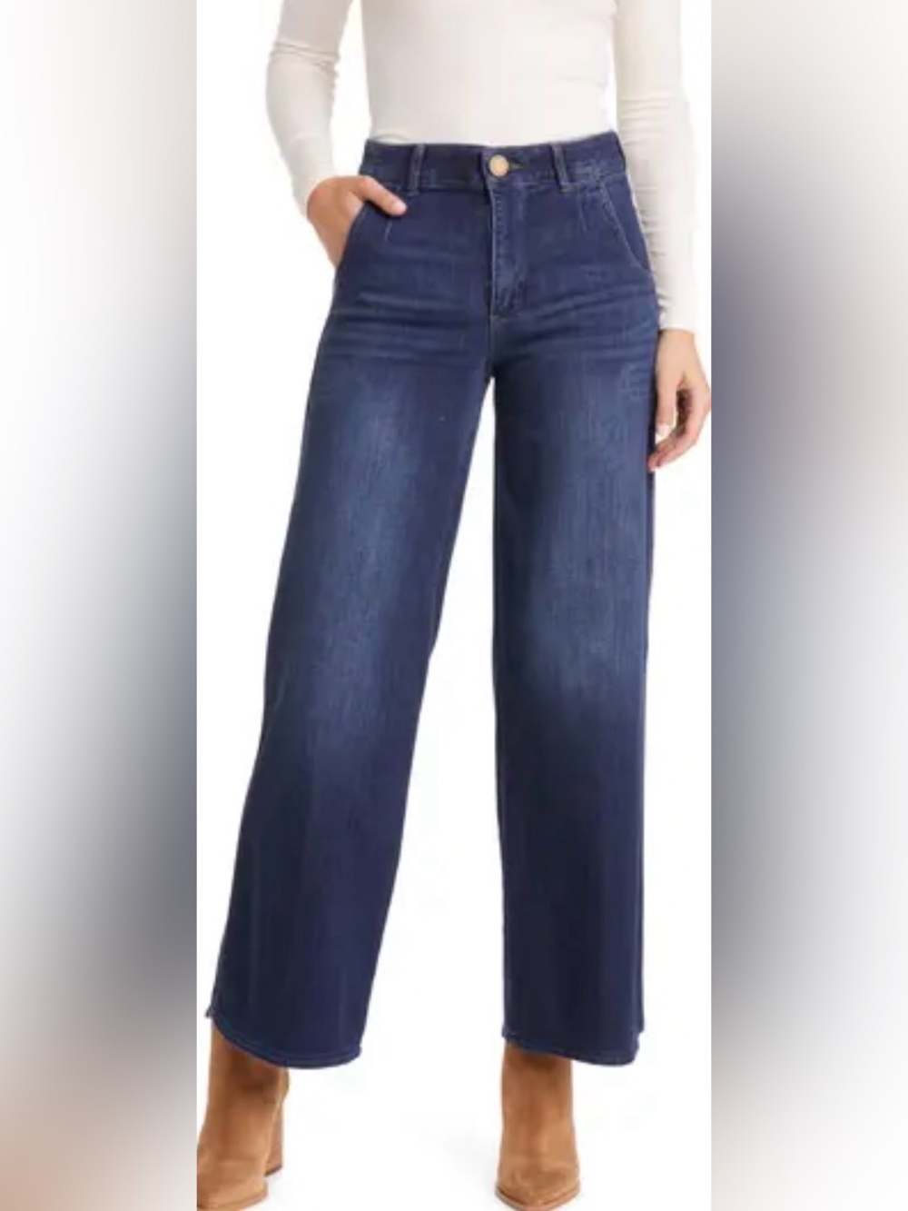 Wit & Wisdom Dark Blue Wide Leg Jeans